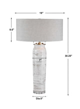 Lenta Table Lamp - White / Silver by Uttermost - View 9