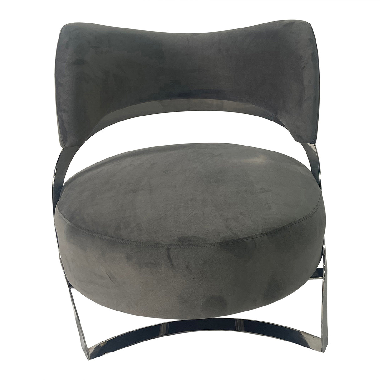 Ashy Grey and Silver Sofa Chair - Home Elegance USA