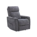 Luma Petite Power Lift Recliner With Power Headrest, Lumbar, Heat & Massage - Dark Gray | Flexsteel