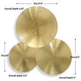 Cymbalic Round Brass Wall Art (Set of 3) Brass - Gold by Uttermost - View 8