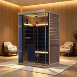 Two-person far infrared red cedar sauna room