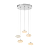 Spanish Alabaster Round Chandelier // Chrome  | Finesse - Home Elegance USA