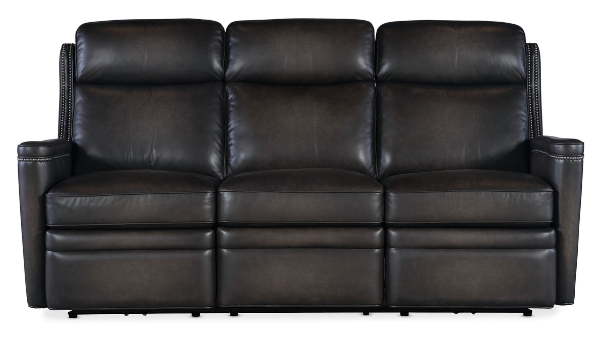 Hamilton Power Sofa With Power Headrest - Dark Brown / Dark Gray by Hooker Furniture - View 7
