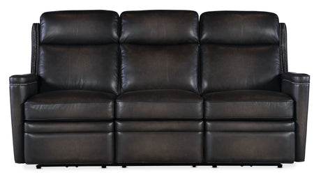 Hamilton Power Sofa With Power Headrest - Dark Brown / Dark Gray by Hooker Furniture - View 7
