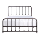 Classic King Platform Bed Dark Bronze Finish Metal Frame Bedroom Furniture 1pc