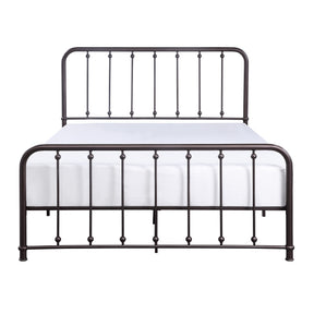 Classic King Platform Bed Dark Bronze Finish Metal Frame Bedroom Furniture 1pc