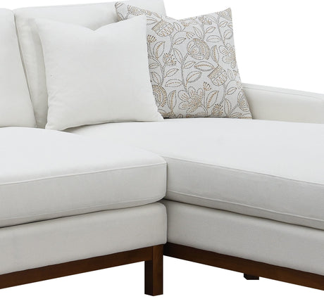 Valiant Ivory Chenille Sectional Sofa W/4 Pillows - sold by Home Elegance USA