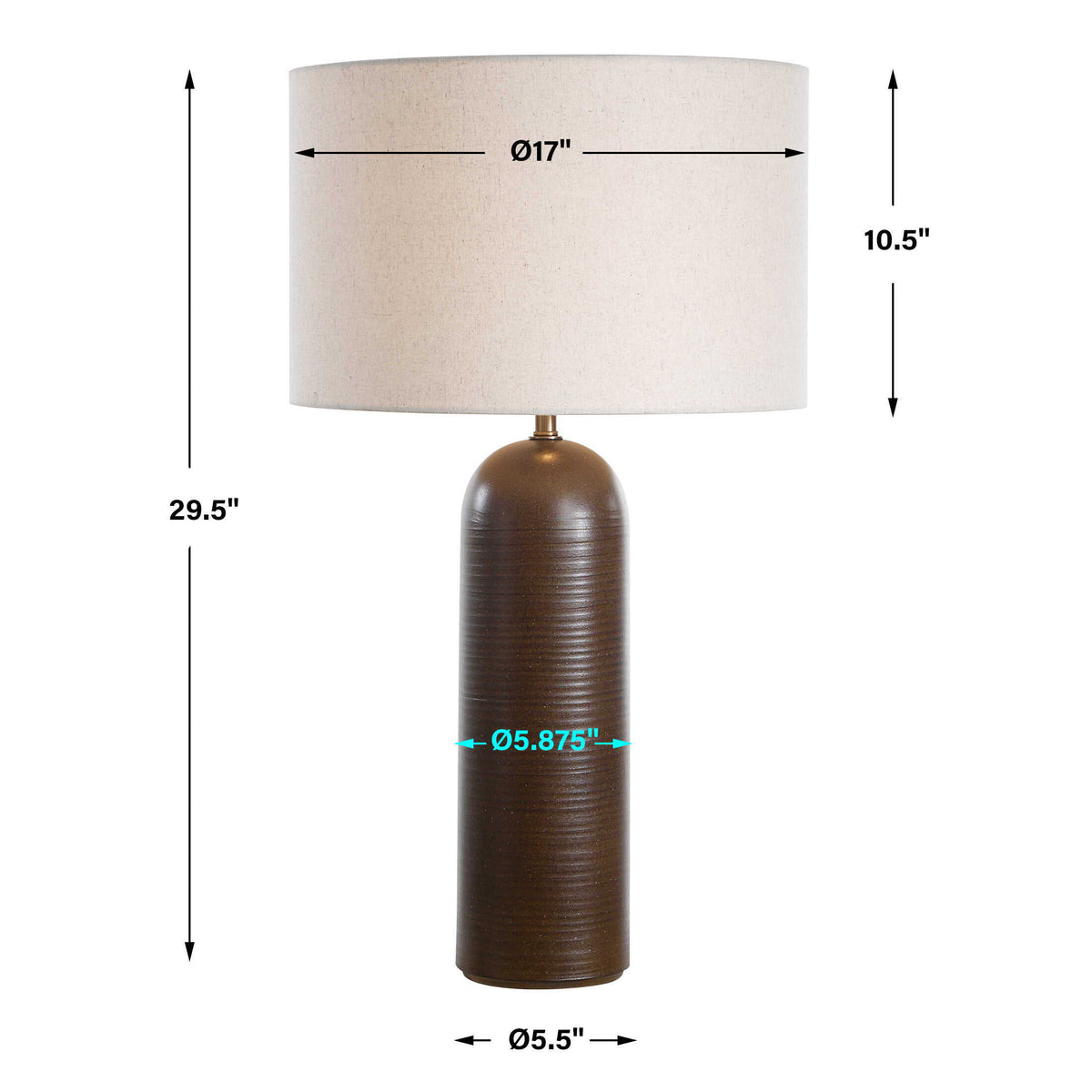 Trexler Table Lamp - Dark Brown by Uttermost - View 7