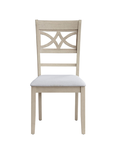 Ferris 7-Piece Light Oak Finish Dining Set with Cross-Back Chairs and Rectangular Table - sold by Home Elegance USA