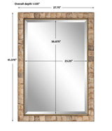 Cocos Coconut Shell Mirror - Light Brown by Uttermost - View 6