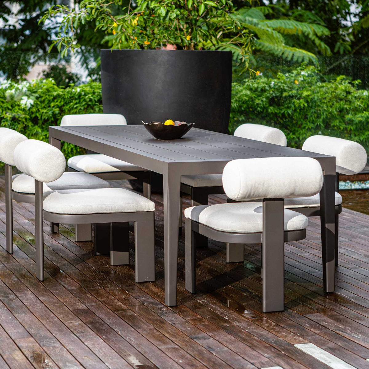 Polanco Outdoor Aluminum Dining Table - Black by Uttermost - View 2