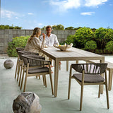 Kirkham Wooden Outdoor Dining Table Woodtone - Light Brown by Uttermost - View 2