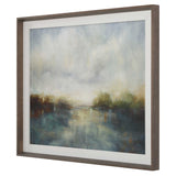Blue Reverie Framed Abstract Lake Print - Light Brown by Uttermost - View 4