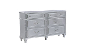 Mystic Contemporary Style 6-Drawer Dresser made with wood in Silver.(INCLUDES ONLY DRESSER)  same as B009P309547 (CA inventory)