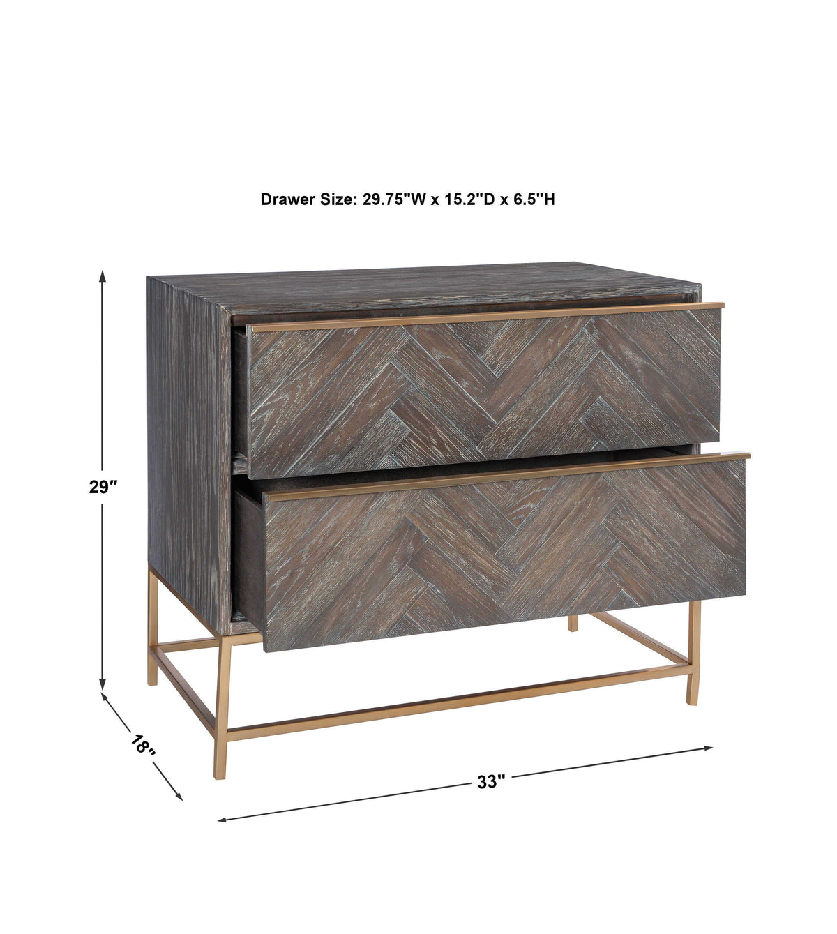 Armistead Drawer Chest Dark Walnut - Dark Brown / Yellow by Uttermost - View 10