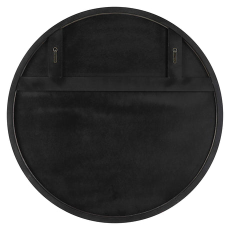 Sele Oversized Round Mirror - Black by Uttermost - View 6