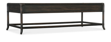 Retreat Pole Rattan Coffee Table - Dark Brown / Black by Hooker Furniture - View 3