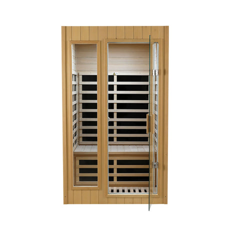 Hemlock Two-person far infrared roof embedded indoor sauna room - sold by Home Elegance USA