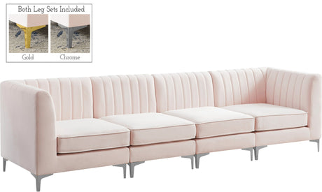 Alina - Modular Sectional - Pink - Fabric - Modern & Contemporary - 604Pink - S119 - Home Elegance USA - 6