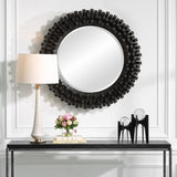Circle Of Piers Round Mirror - Black by Uttermost - View 2