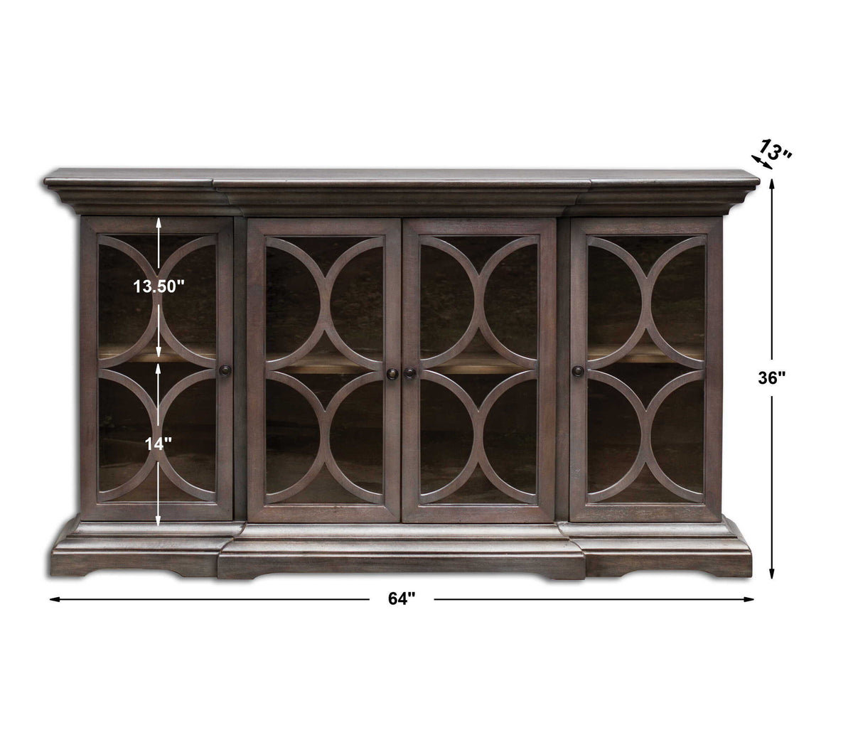 Belino Wooden 4 Door Chest - Dark Brown by Uttermost - View 7