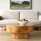 Knots Poplar Round Coffee Table - Light Brown by Uttermost - View 2