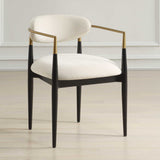 Moxie Dining Arm Chair - Black / White by Uttermost - View 3