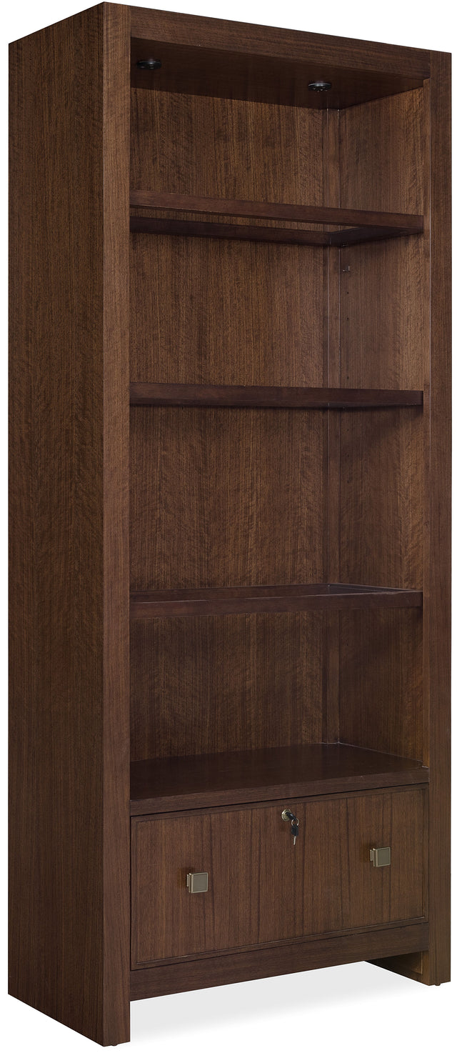 Archives Bookcase Dark Wood - Dark Brown by Hooker Furniture - View 1