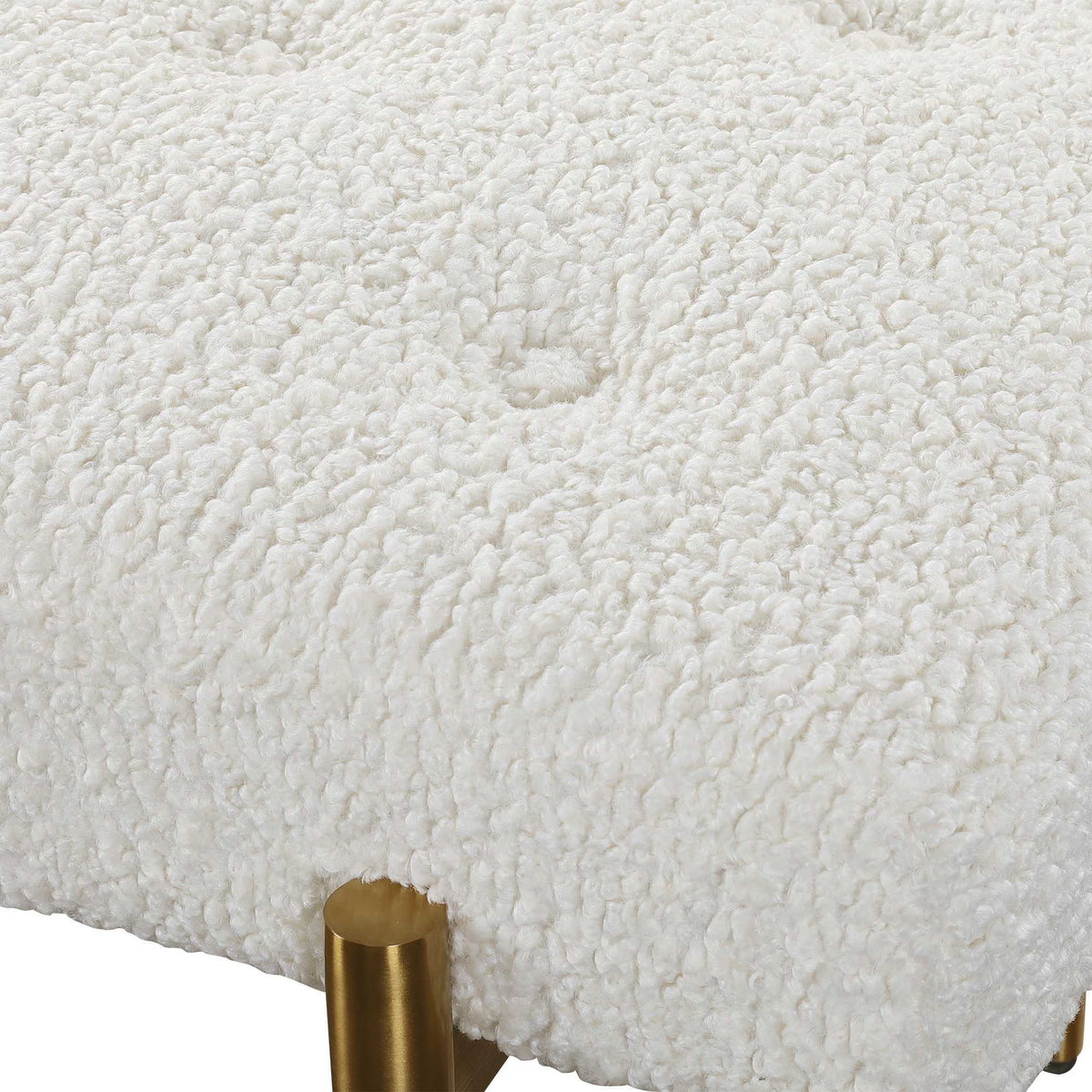 Olivier Bench - White / Gold by Uttermost - View 6