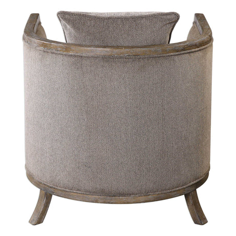 Viaggio Chenille Accent Chair Gray - Light Brown by Uttermost - View 6