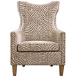 Kiango Animal Pattern Armchair - Light Brown / White by Uttermost - View 1