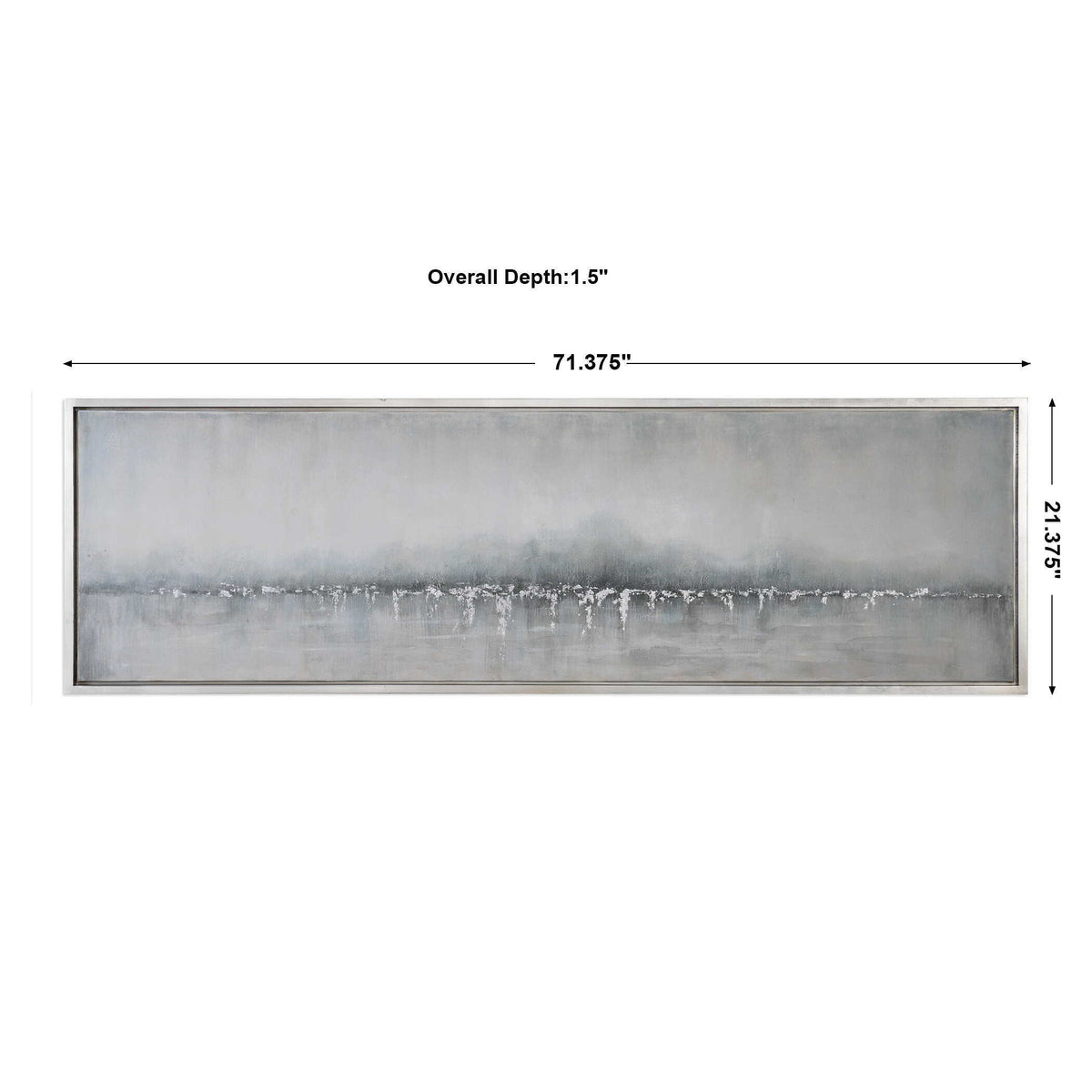 Tides Edge Abstract Art - Dark Gray by Uttermost - View 3