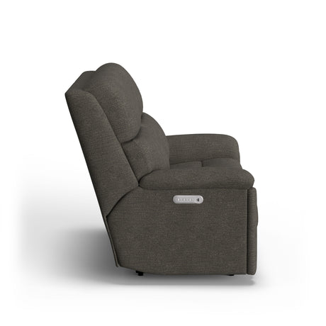 Porter Transitional Fabric Power Reclining Loveseat With Power Headrests & Lumbar | Flexsteel