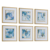 Fresh Start Blue Abstract Prints (Set of 6) by Uttermost - View 4