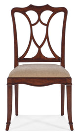 Charleston Upholstered Seat Side Chair (Set of 2) - Dark Brown / Beige by Hooker Furniture - View 7