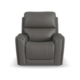 Carter Power Recliner With Power Headrest & Lumbar - Smoke | Flexsteel