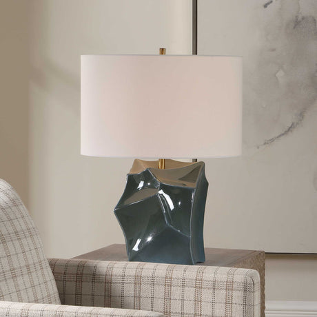 Prisma Table Lamp Smoky Bronze - Blue by Uttermost - View 2