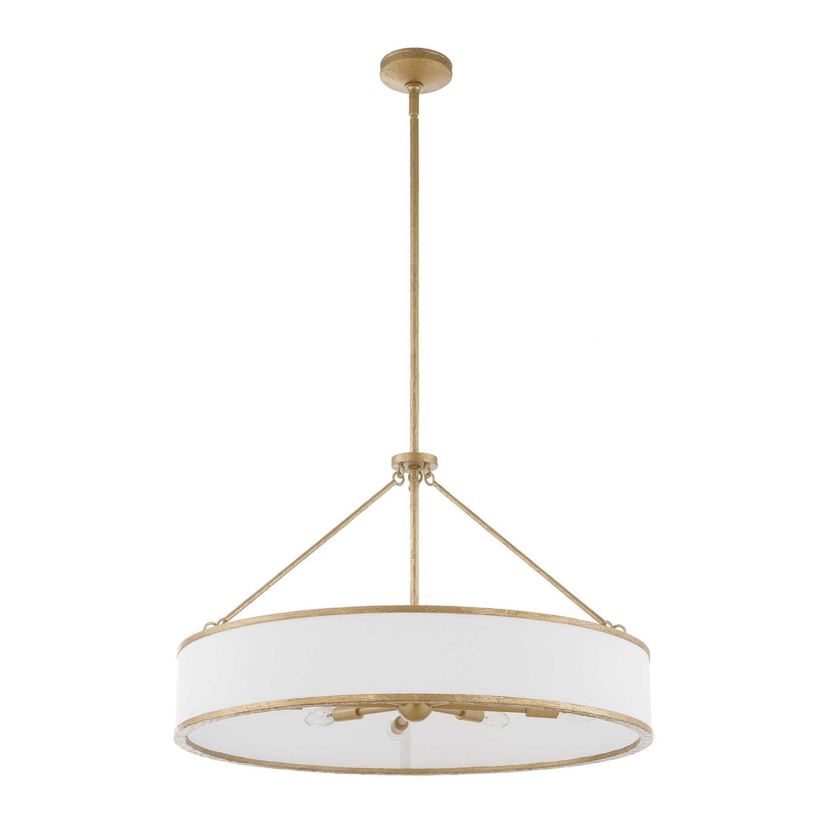 Algiers 8 Light Drum Pendant - Gold / White by Uttermost - View 10