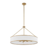 Algiers 8 Light Drum Pendant - Gold / White by Uttermost - View 10