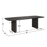 Kirin Reclaimed Fir Dining Table - Black by Uttermost - View 8