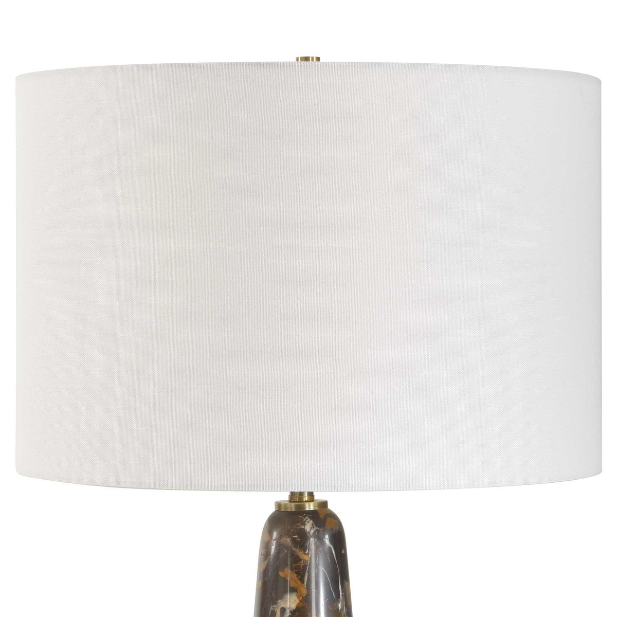 Dames Dark Marble Table Lamp Black / Brown - Black / Dark Brown by Uttermost - View 5