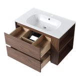 30" Wall Mounting Bathroom Vanity With Gel Sink (BVB005530BNO) - W999102535 - image - 22