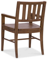 Driftwood Splatback Arm Chair (Set of 2) Worn Saddle - Dark Brown by Hooker Furniture - View 3