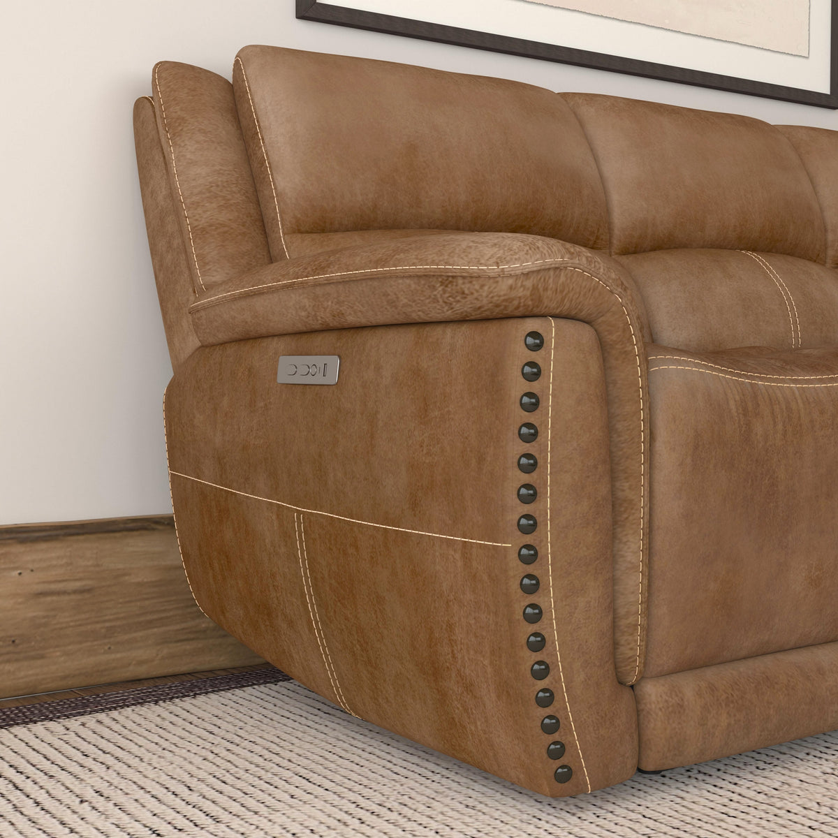 Beau Power Reclining Sofa With Power Headrests - Silt | Flexsteel
