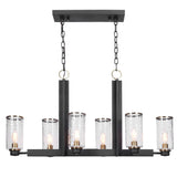 Jarsdel 6 Light Industrial Island Light - Black by Uttermost - View 1