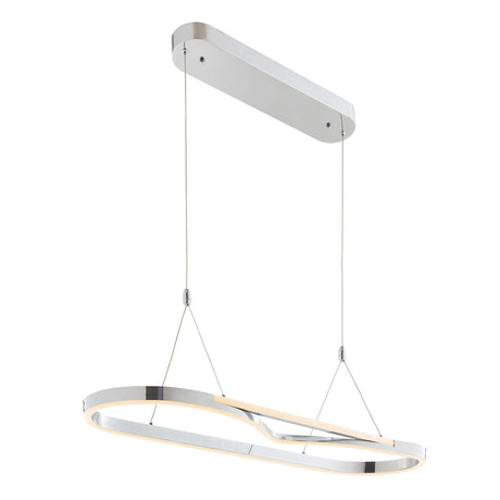 Minsk Single Rectangular Chandelier // Chrome  | Finesse - sold by Home Elegance USA