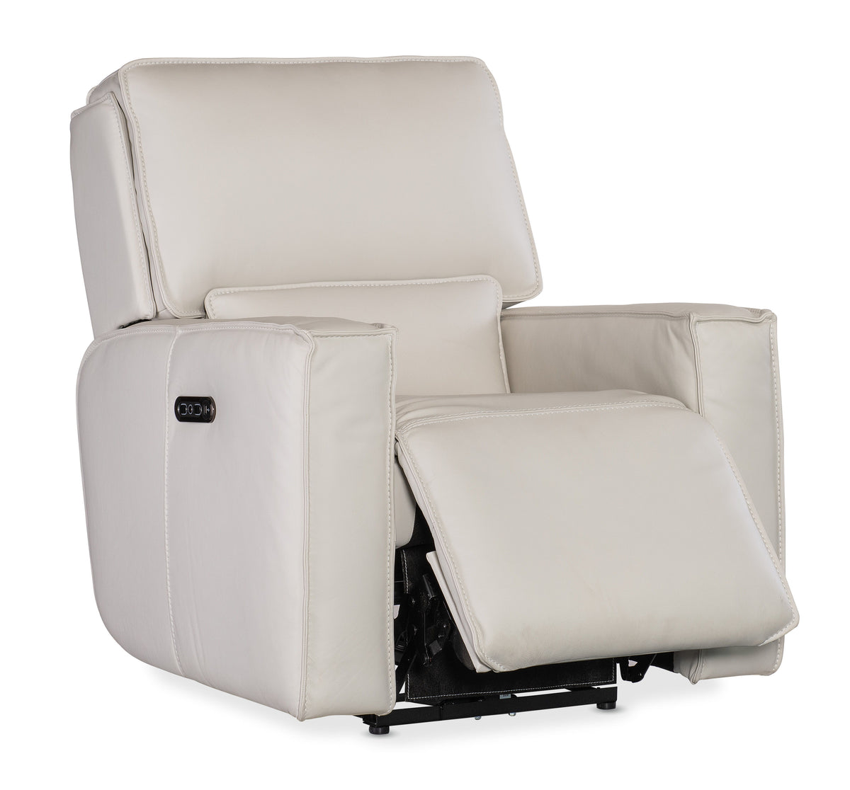 Miles Zero Gravity Power Recliner With Power Headrest - White by Hooker Furniture - View 6