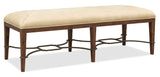 Cashiers Bed Bench Chestnut / Vintage Ecru - Beige / Dark Brown by Hooker Furniture - View 1