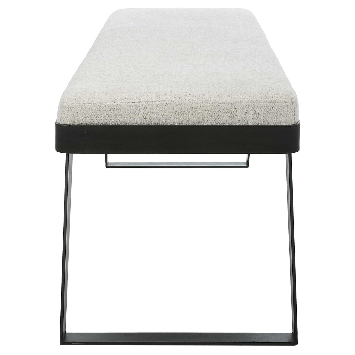 Hover Modern Bench - White by Uttermost - View 5