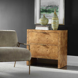 Indus 2 Drawer Chest Burl - Light Brown by Uttermost - View 3